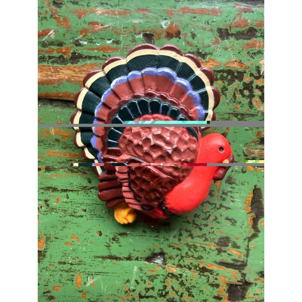 Vintage Thanksgiving Turkey Lapel Pin‎ Hallmark Cards Inc Plastic Brooch